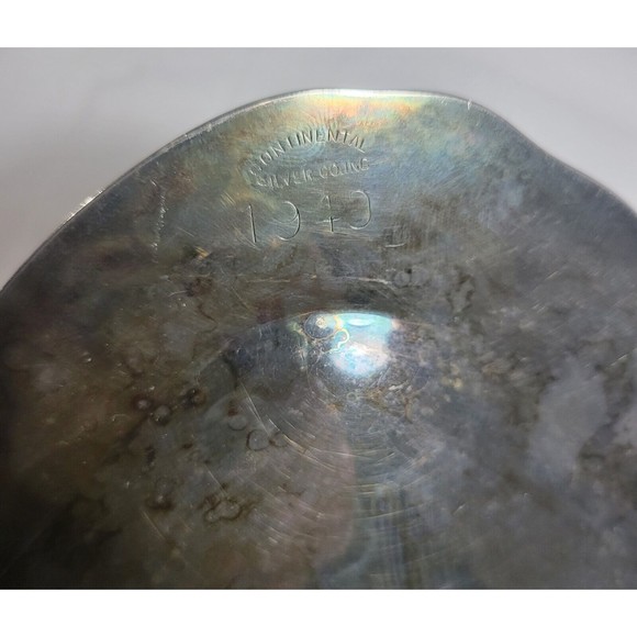 Vintage Continental Silver Co Inc Serving Tray 1940 Grape Vine Decor 10x10 inch - Picture 3 of 5